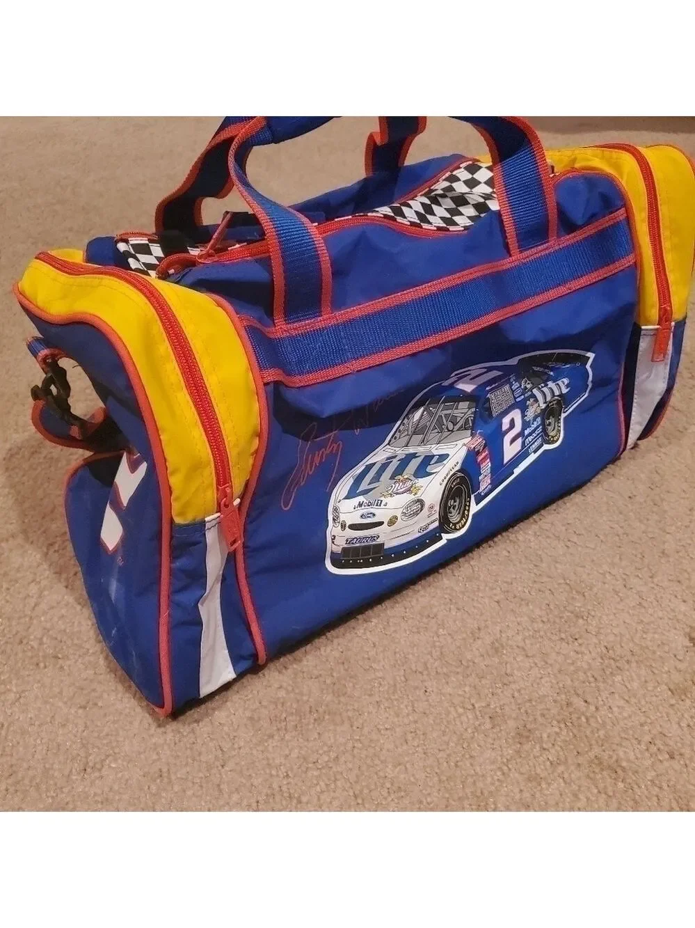 NASCAR Rusty Wallace #2 Last Call Fan Racing Duffle Gym Bag T-Shirt & Flag